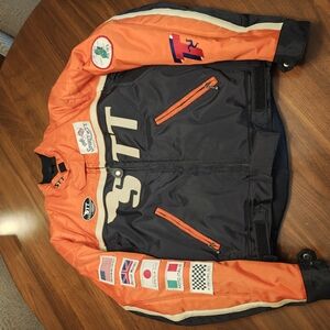 Men's Black and Orange Racing Jacket